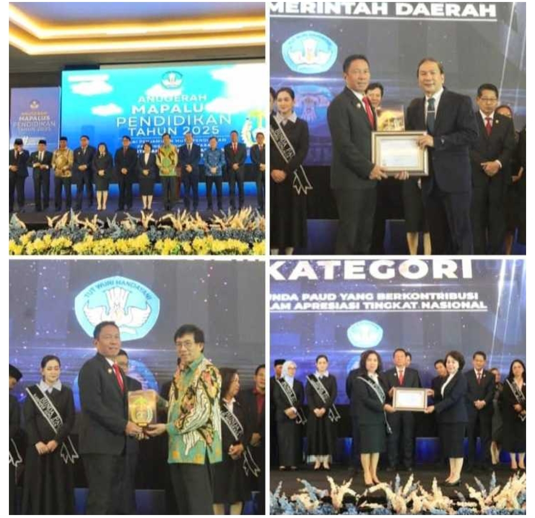 Luar Biasa..! Kerja Nyata Di Bidang Pendidikan, Pemkab Minsel Raih Sejumlah Penghargaan.